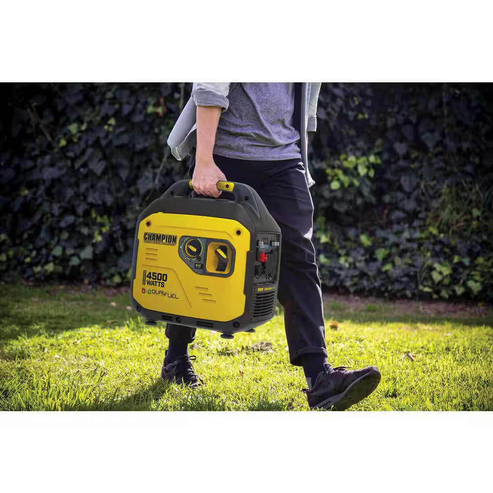 4500/3250-Watt Recoil Start Gasoline/Propane Powered Dual Fuel Inverter Generator with Quiet Technology and CO Shield