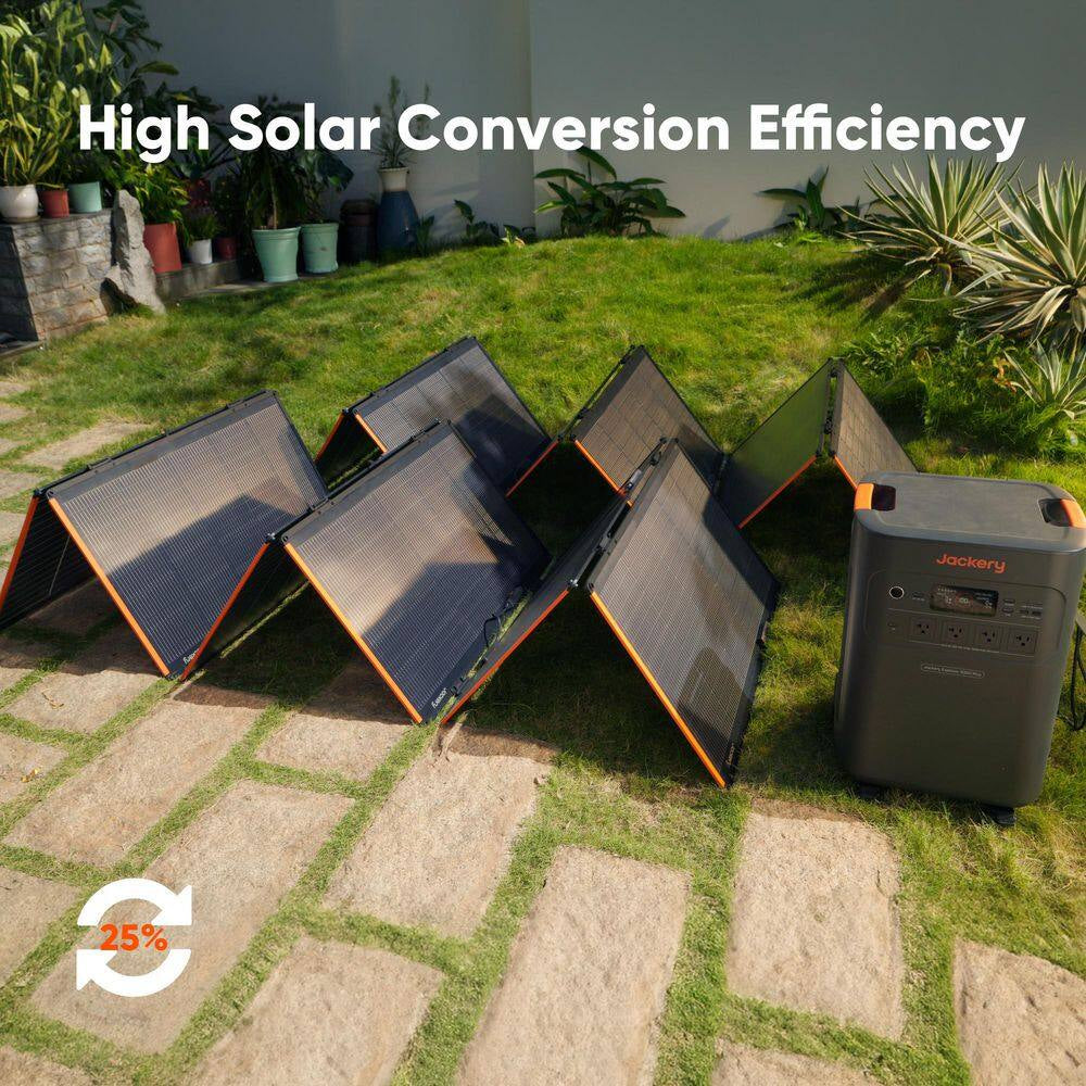 7200-Watt/14400-Watt Peak Solar Generator 5K plus Push Button Start W/ 2-Pieces 500X Solar Panels for Whole-Home Backup
