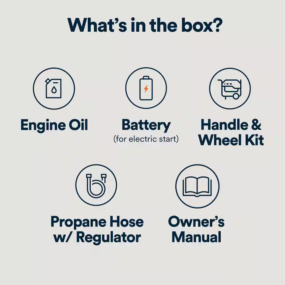 8125/6500-Watt Dual Fuel Portable Generator, Easy-To-Use Electric Start