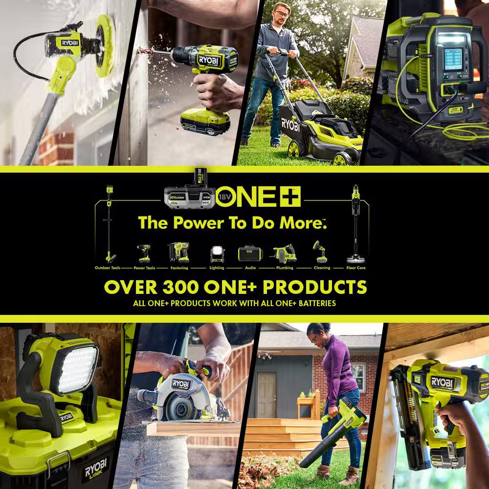18V ONE+ 1800-Watt Portable Battery Inverter Power Station/8-Port Charger W/ 200-Watt Power Source & (4) 6.0Ah Batteries
