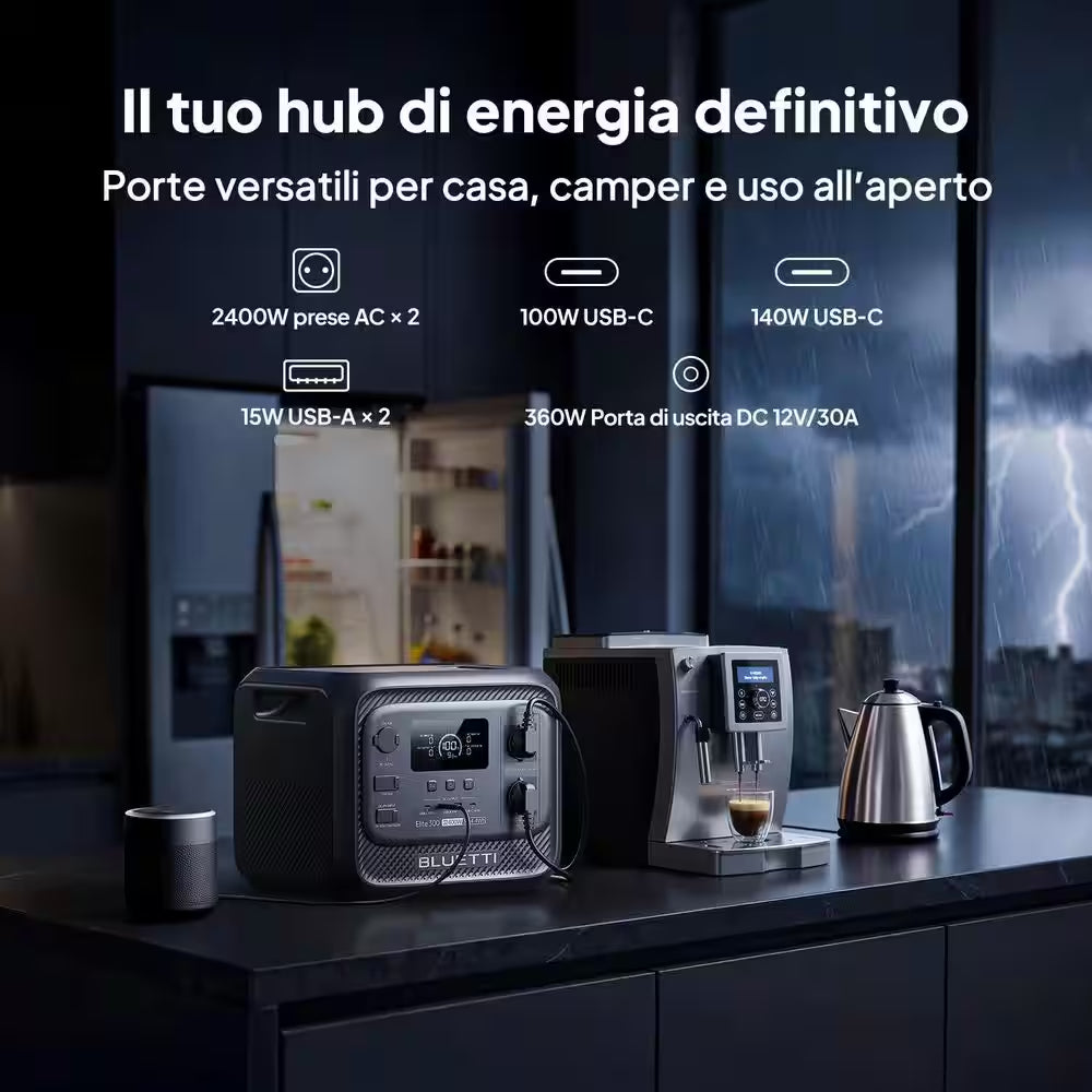 2400W Output 3014Wh Power Station Lifepo4 Battery Generator with 350W Solar Panel for Home Backup and Rvs