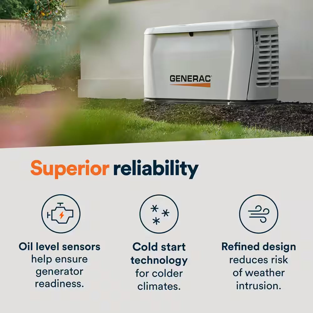26,000 Watt Air-Cooled Whole House Home Standby Generator