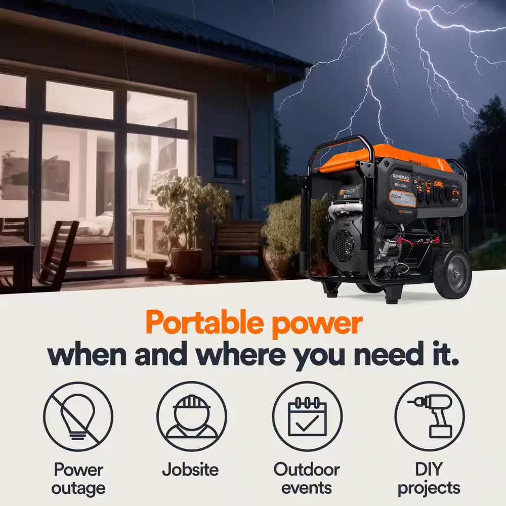 19300 / 15500-Watt Gas Portable Generator with Electric Start - GP15500E