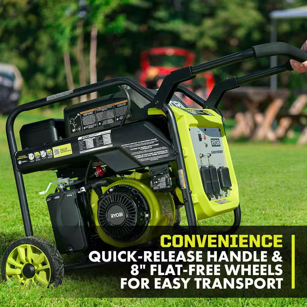 4000-Watt Recoil Start Gasoline Powered Inverter Generator with CO Shutdown