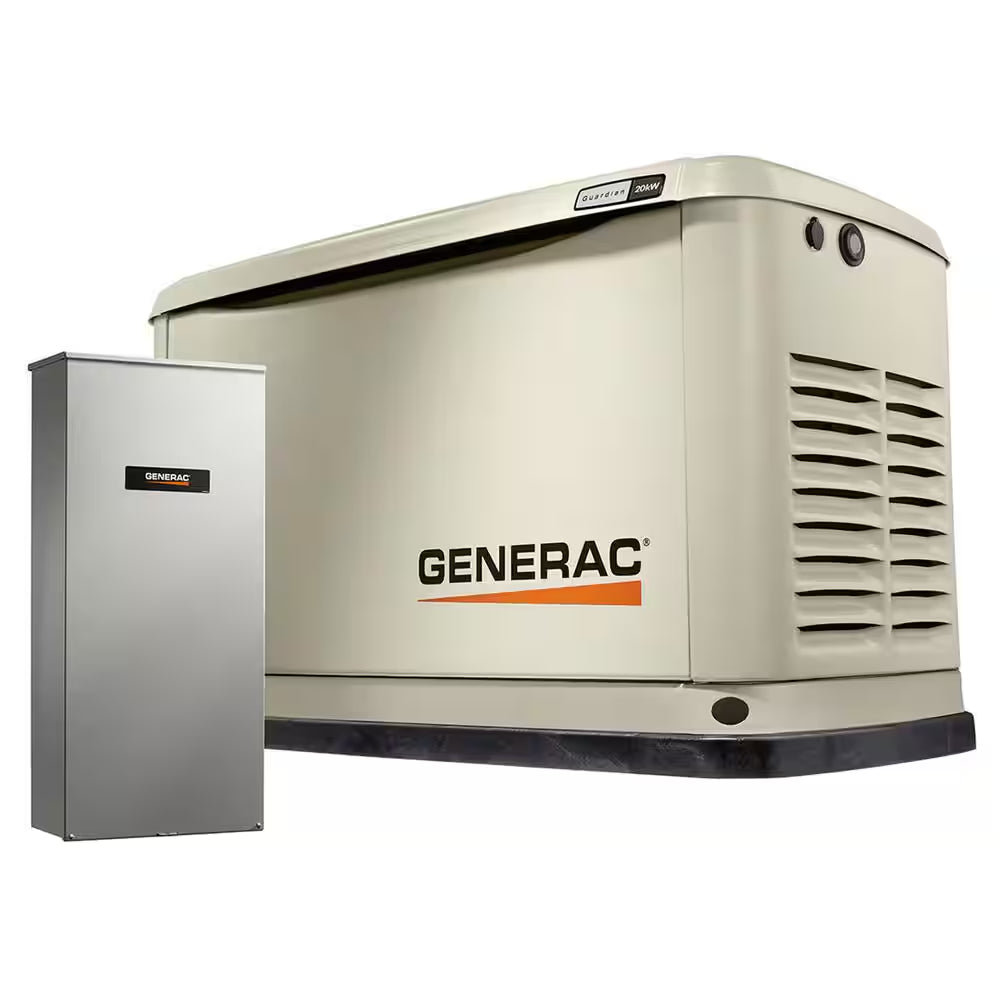 Guardian 20,000-Watt (LP) / 18,000-Watt (NG) Air-Cooled Whole House Generator with Wi-Fi and 200-Amp Transfer Switch