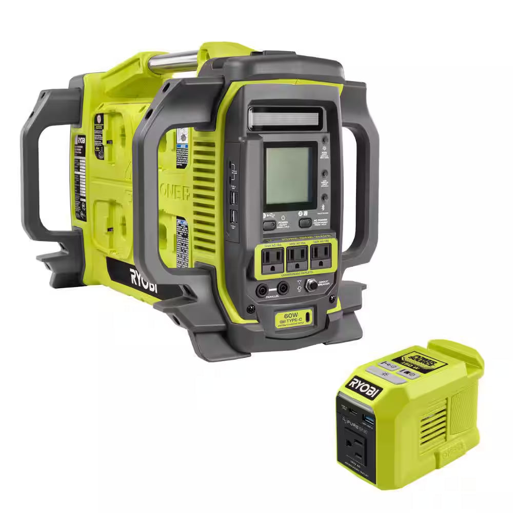 18V One+1800-Watt Portable Battery Inverter Power Station/8-Port Charger & 150-Watt Portable Battery Inverter-Tools Only