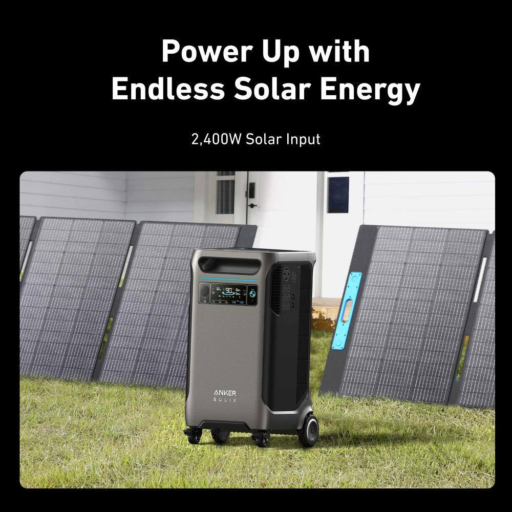 SOLIX F3800 Portable Power Station, 3840Wh, 6000-Watt AC Output, Home Backup/Rvs Push Button Start Battery Generator