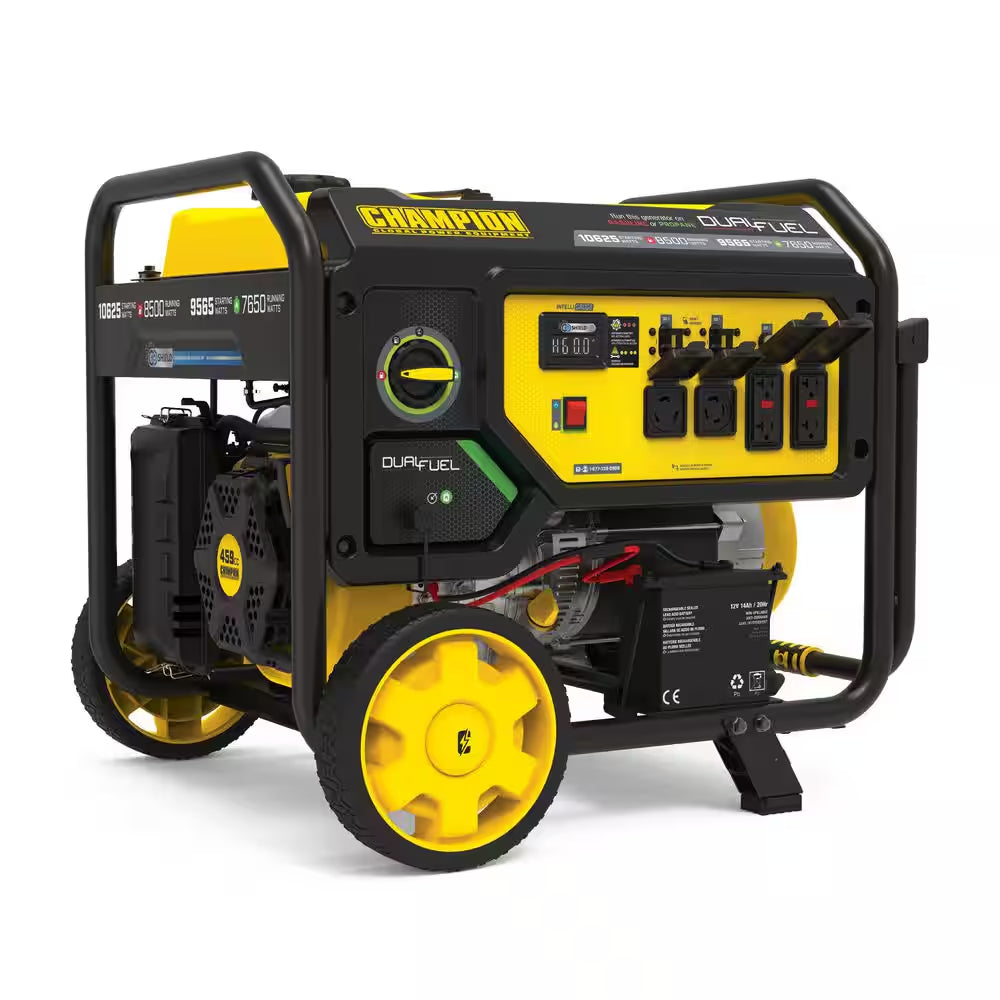 10625/8500-Watt Electric or Recoil Start Gasoline and Propane Powered Dual Fuel Portable Generator with CO Shield