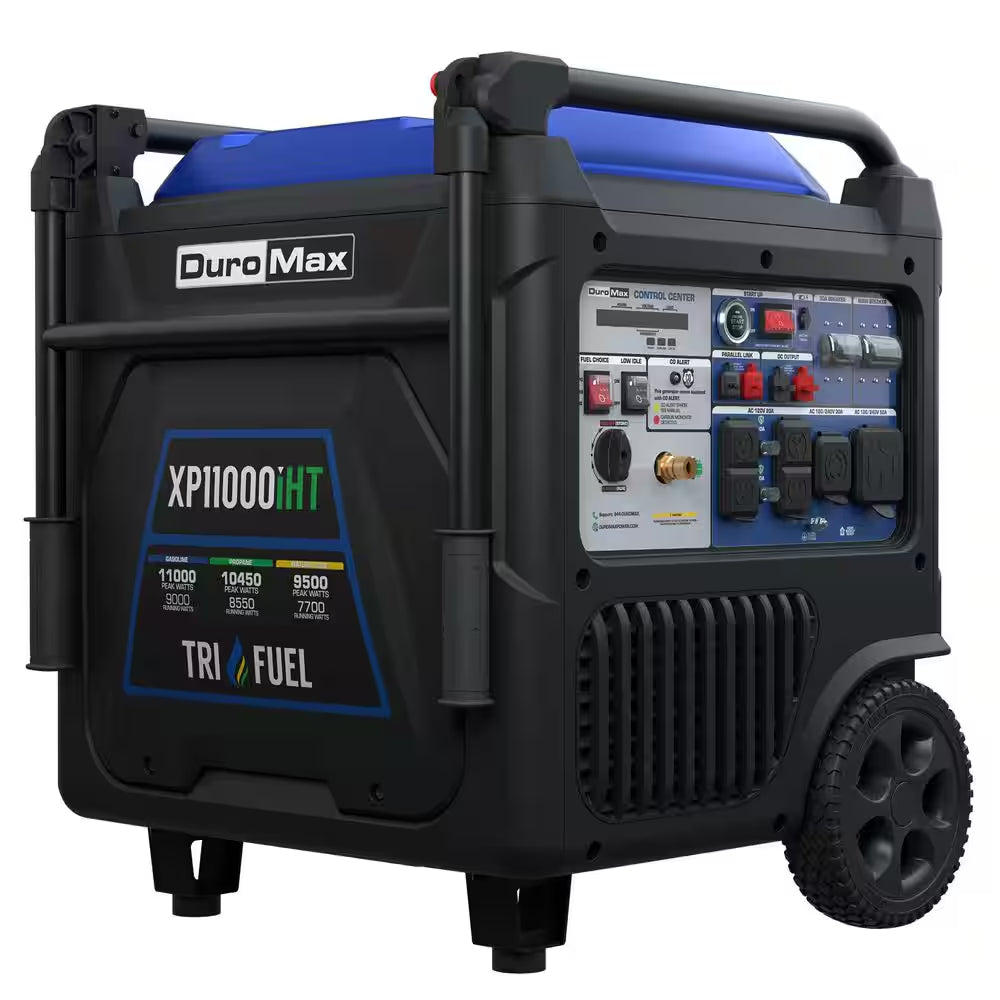 11,000 Watt Remote Start Portable Tri Fuel Home Backup Inverter Generator W/Co Alert