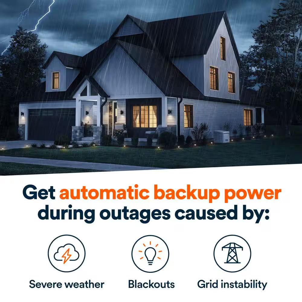 26,000 Watt Air-Cooled Whole House Home Standby Generator