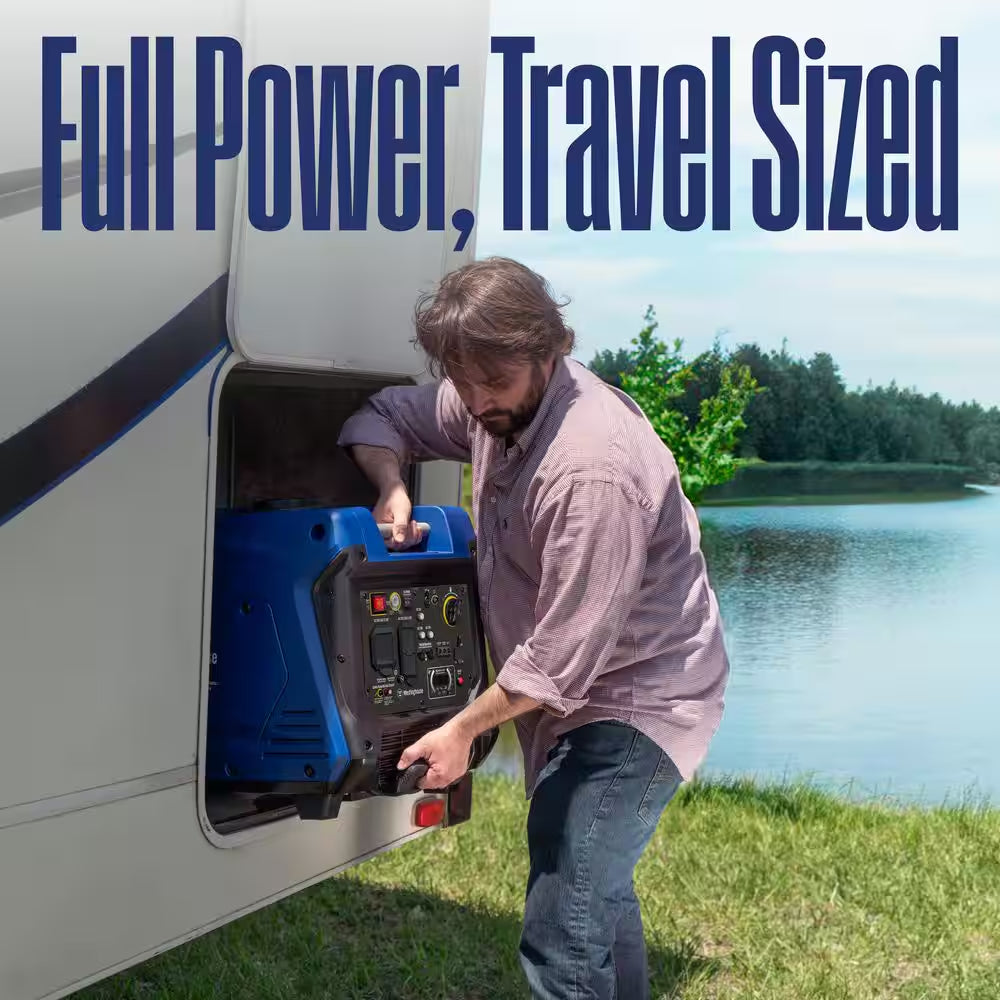 5,000-Watt Gas Powered Portable Inverter Generator with Remote Electric Start, LED Data Center