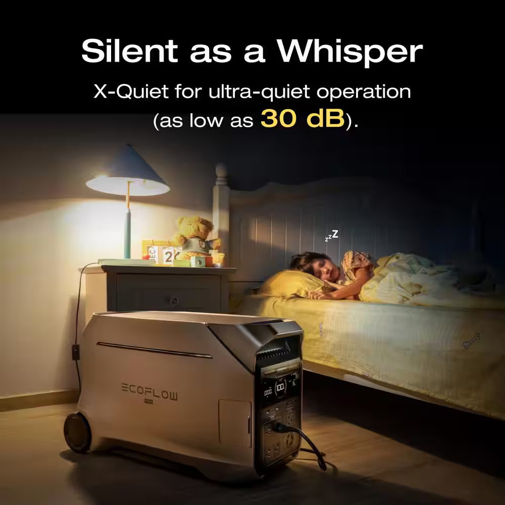 8000Wh DELTA Pro 3 with Extra Battery, 4000W AC Output LFP Battery Generator, Home Use, Camping&Rv, Push-Button Start