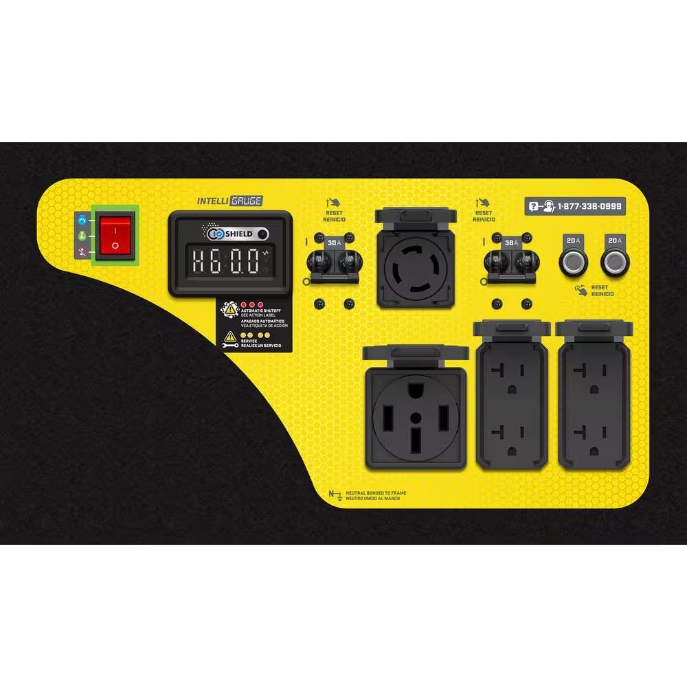 11500/9200-Watt, Electric Start, Gasoline Powered Portable Generator with CO Shield