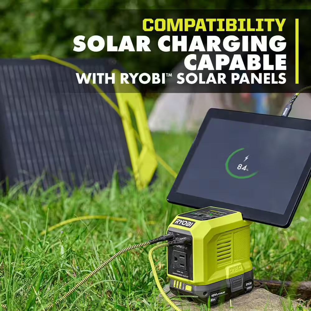 18V ONE+ 1800-Watt Portable Battery Inverter Power Station/8-Port Charger W/ 200-Watt Power Source & (4) 6.0Ah Batteries