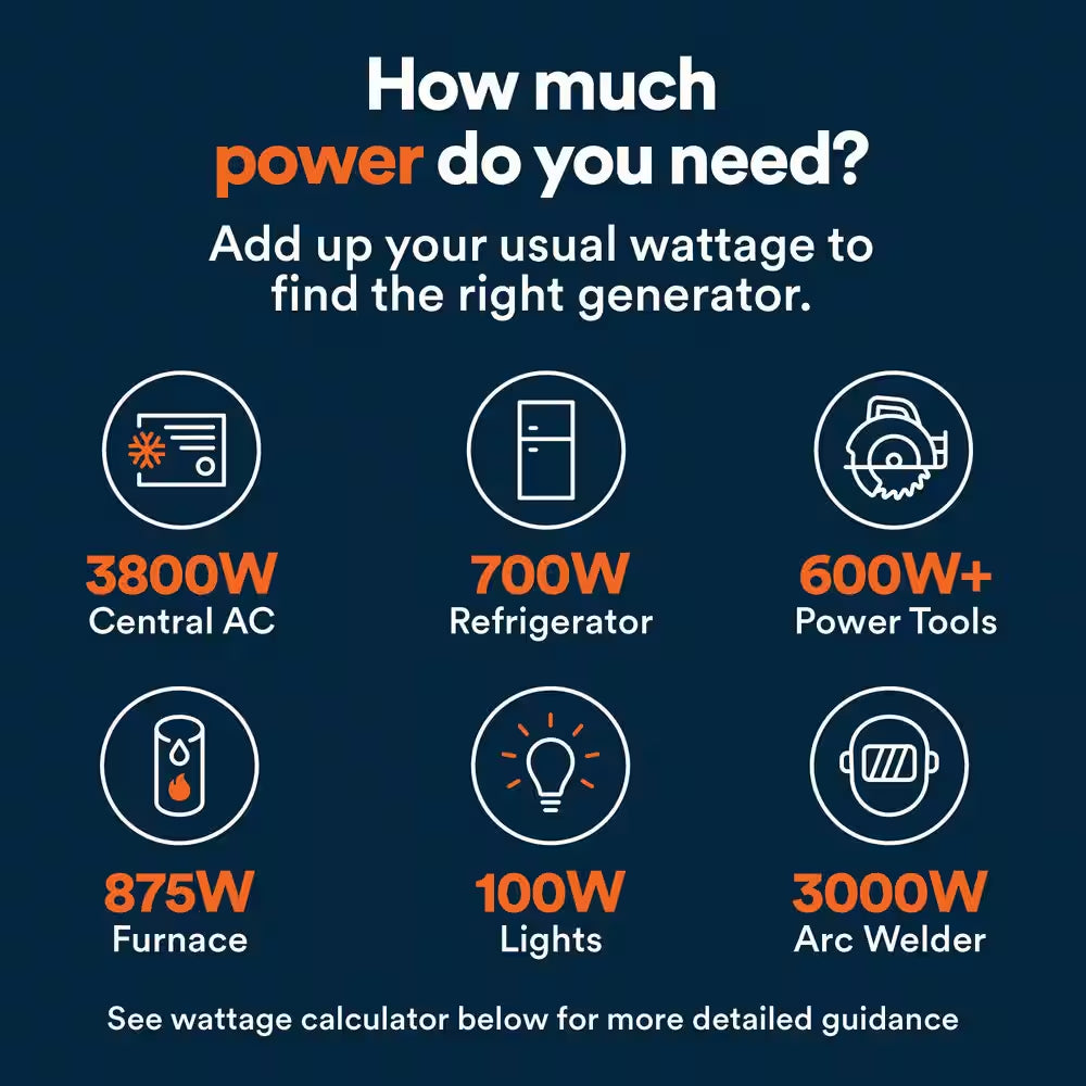 8125/6500-Watt Dual Fuel Portable Generator, Easy-To-Use Electric Start