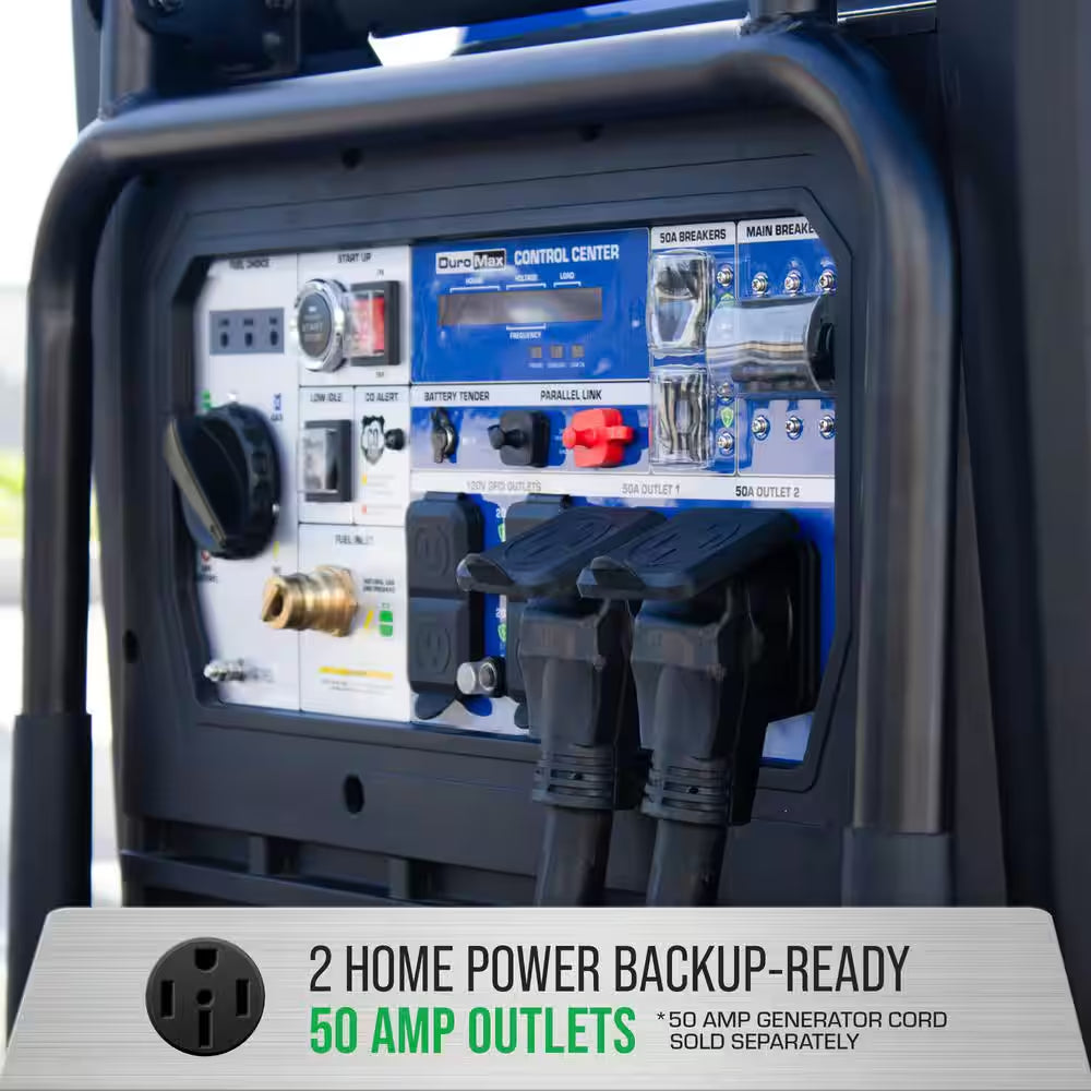 16,000-Watt Remote Start Air Cool Vtwin Tri Fuel Whole House Digital Inverter 50 Amp CO Alert Shutdown Home Backup Ready